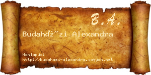 Budaházi Alexandra névjegykártya